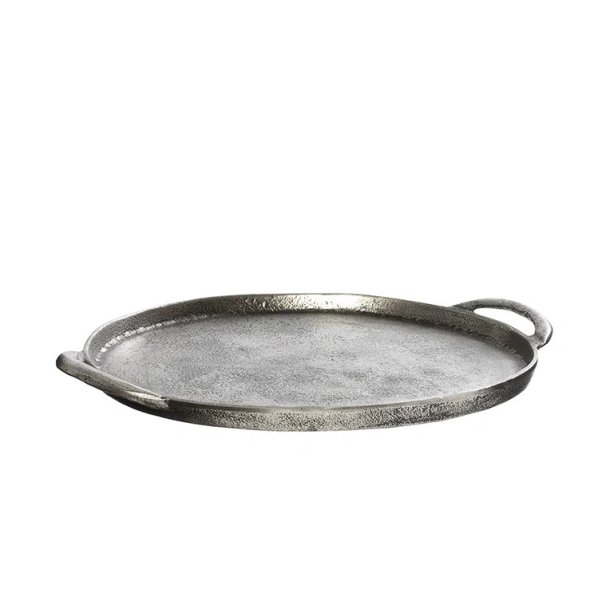 Alu rund fad  <br><br> s�lv look <br><br> 26,5 cm <br><br> 