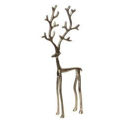 Alu rensdyr <br><br> h 47 cm <br><br> Guld look <br><br> 