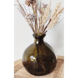 Glasballon/vase <br> Genbrugsglas <br><br> h18 cm <br><br> vlg mellem 4 farver
