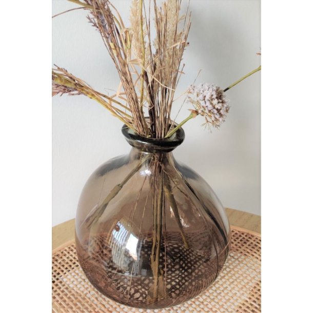 Glasballon/vase <br> Genbrugsglas <br><br> h18 cm <br><br> vlg mellem 4 farver