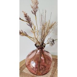 Glasballon/vase <br> Genbrugsglas <br><br> h18 cm <br><br> vlg mellem 4 farver