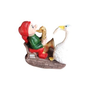 Bramming nisse <br><br> m. saxofon og gs <br><br> h 8 cm <br><br>