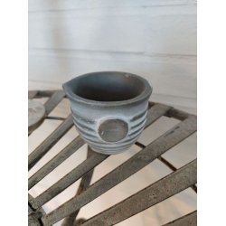 Urtepotte i cement <br><br> lille - h6,5 cm <br><br> 