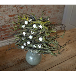 Stjerne p trd <br><br> slv <br><br> 3,5 cm <br><br> 