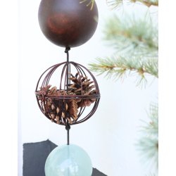 Dekorkugle - rust <br><br> Small -  12 cm <br><br> 