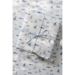 Dokumentgarn <br><br> 100 m <br><br> lysebl/hvid <br><br>