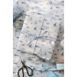 Dokumentgarn <br><br> 100 m <br><br> lysebl/hvid <br><br>