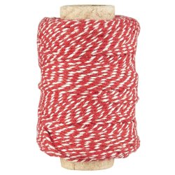 Dokumentgarn <br><br> 50 m <br><br> rd/hvid <br><br>