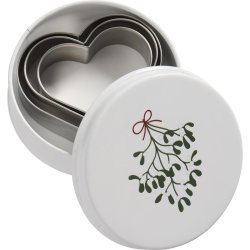 Dse med 3 hjerte-kageudstikkere <br><br> Mistelten p lget <br><br>