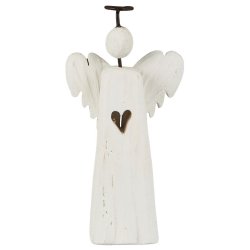 Stende engel Lucia <br><br> hvid <br><br> vlg strrelse <br><br>