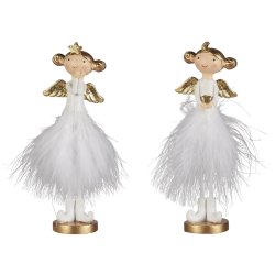 Engle m. fjer - st <br><br> hndmalet <br><br> Vlg mellem 2 farver <br><br> 