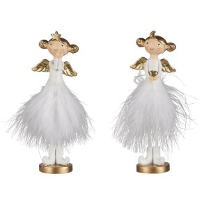 Engle m. fjer - st <br><br> hndmalet <br><br> Vlg mellem 2 farver <br><br> 