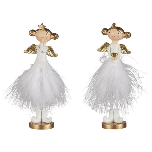 Engle m. fjer - st <br><br> hndmalet <br><br> Vlg mellem 2 farver <br><br> 