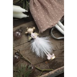 Engle m. fjer - st <br><br> hndmalet <br><br> Vlg mellem 2 farver <br><br> 