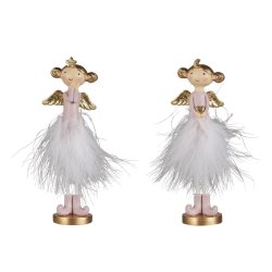 Engle m. fjer - st <br><br> hndmalet <br><br> Vlg mellem 2 farver <br><br> 