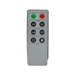 LED Rustik Bedelys <br><br> 2 stk m. timer <br><br> kaffe / Lysebrun <br><br> h 11,5 cm <br><br>