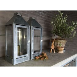Maxi lanterne <br><br> 22,5 x 22,5 x 60 cm <br><br> Galvaniseret