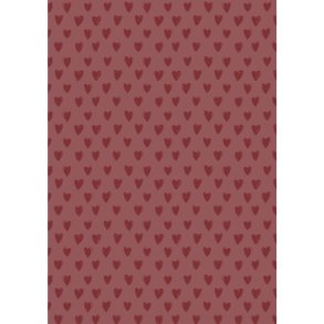 Gavepapir <br><br> desert rose med r�de hjerter <br><br> 5 m pr. rulle <br><br>