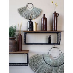 Gl. fransk flaske <br><br> H14,5/5 cm <br><br> antique mocca