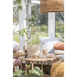 Stage glas <br><br> m. rattanflet <br><br> H: 6,4 / �: 6,4 cm <br><br> RESTSALG <br><br>