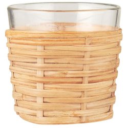 Stage glas <br><br> m. rattanflet <br><br> H: 6,4 / �: 6,4 cm <br><br> RESTSALG <br><br>
