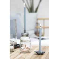Glas stage til kertelys <br><br> zink <br><br>