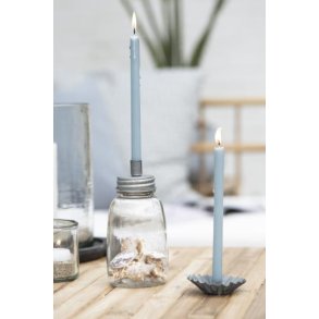 Glas stage til kertelys <br><br> zink <br><br>