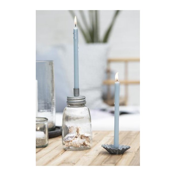 Glas stage til kertelys <br><br> zink <br><br>