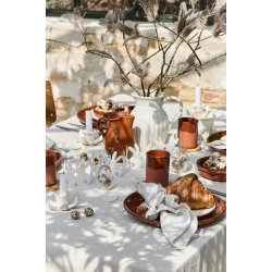 Glas g todelt <br><br> H: 10 : 7 cm <br><br>