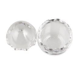 Glas g todelt <br><br> H: 10 : 7 cm <br><br>