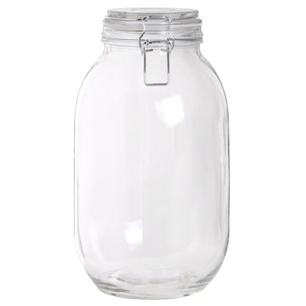 Glaskrukke m. patentl�g <br><br> 4 liter <br><br> RESTSALG <br><br>