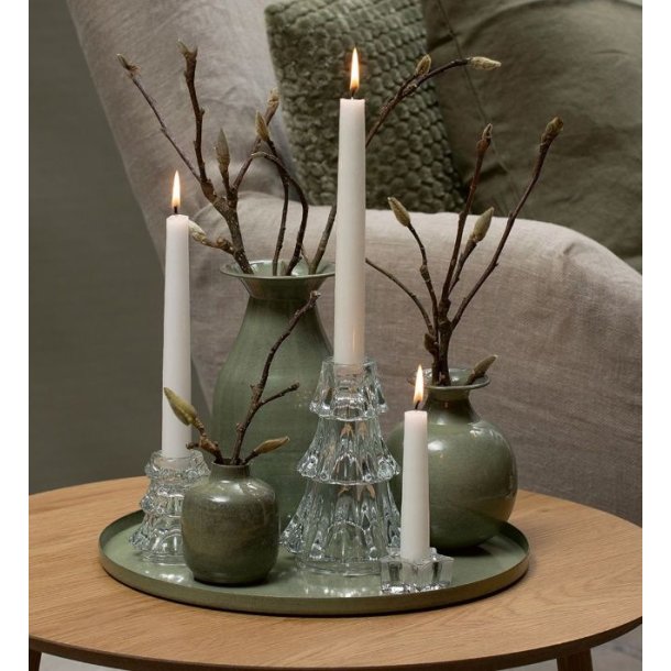 Vase <br><br> patineret gr�n <br><br> h 19,5 cm <br><br> 
