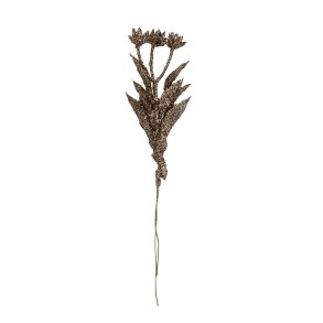 Deko blomst <br><br> glitter kobber <br><br> 