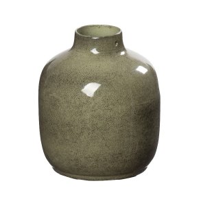 Vase <br><br> patineret gr�n <br><br> h 8 cm <br><br> 