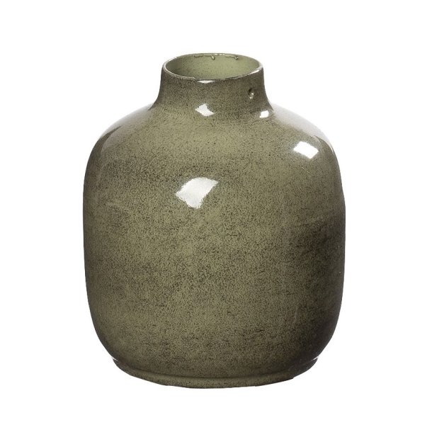 Vase <br><br> patineret gr�n <br><br> h 8 cm <br><br> 