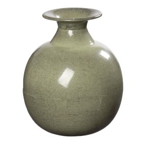 Vase <br><br> patineret gr�n <br><br> h 13 cm <br><br> 