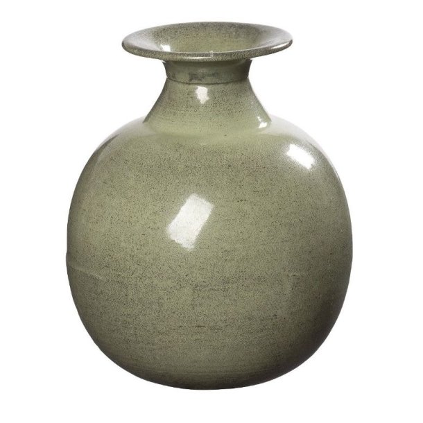 Vase <br><br> patineret gr�n <br><br> h 13 cm <br><br> 