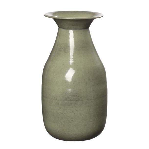 Vase <br><br> patineret gr�n <br><br> h 19,5 cm <br><br> 