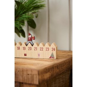 Kalender <br><br> Nisse med julegave  <br><br> L 50 cm <br><br> 