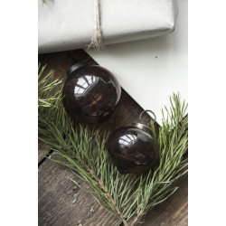 Julekugle <br><br>  5,8 cm <br><br> Pebbled glass <br><br> mocca <br><br>  
