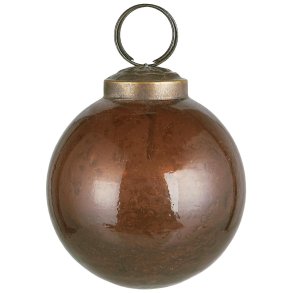 Julekugle <br><br>  5,8 cm <br><br> Pebbled glass <br><br> mocca <br><br>  
