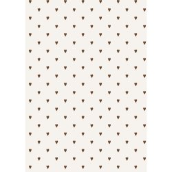 Gavepapir <br><br> Brune hjerter <br><br> 5 m pr. rulle <br><br> 