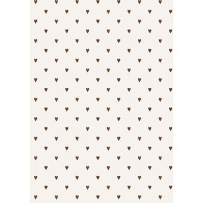 Gavepapir <br><br> Brune hjerter <br><br> 5 m pr. rulle <br><br> 
