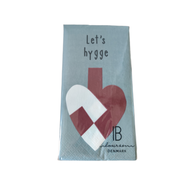 Juleservietter- aflange <br><br> 16 stk./pk <br><br> Let's hygge og julehjerte <br><br>