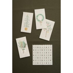 Juleservietter - aflange <br><br> 16 stk./pk <br><br> Julebuket i glaskrukke <br><br>