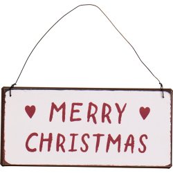 Metalskilt <br><br> Merry Christmas <br><br> 