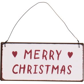 Metalskilt <br><br> Merry Christmas <br><br> 