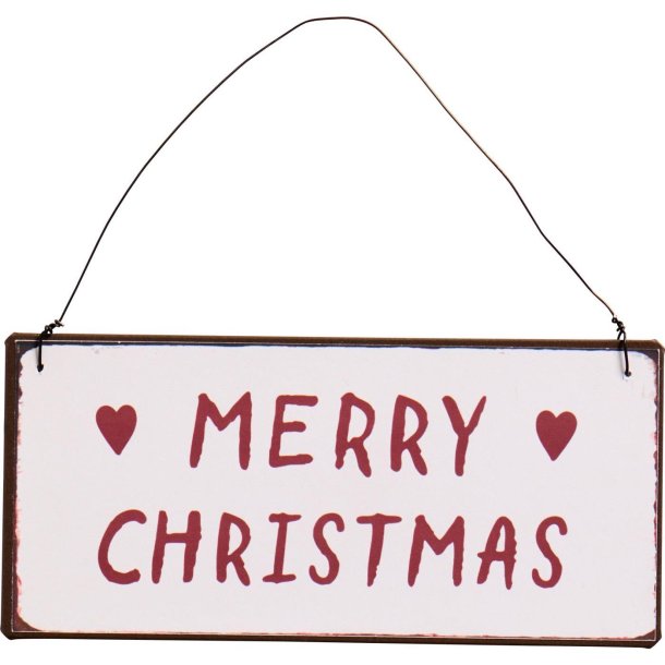 Metalskilt <br><br> Merry Christmas <br><br> 