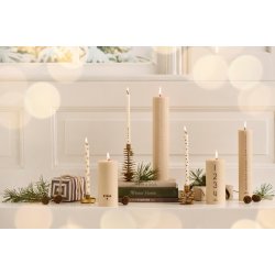 Kalenderlys - Svanemrket <br><br>kit m. rdbrune tal <br><br> ca. 59t <br><br>