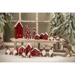 Julemand <br><br> m. lanterne og sk <br><br> 8 cm <br><br> st